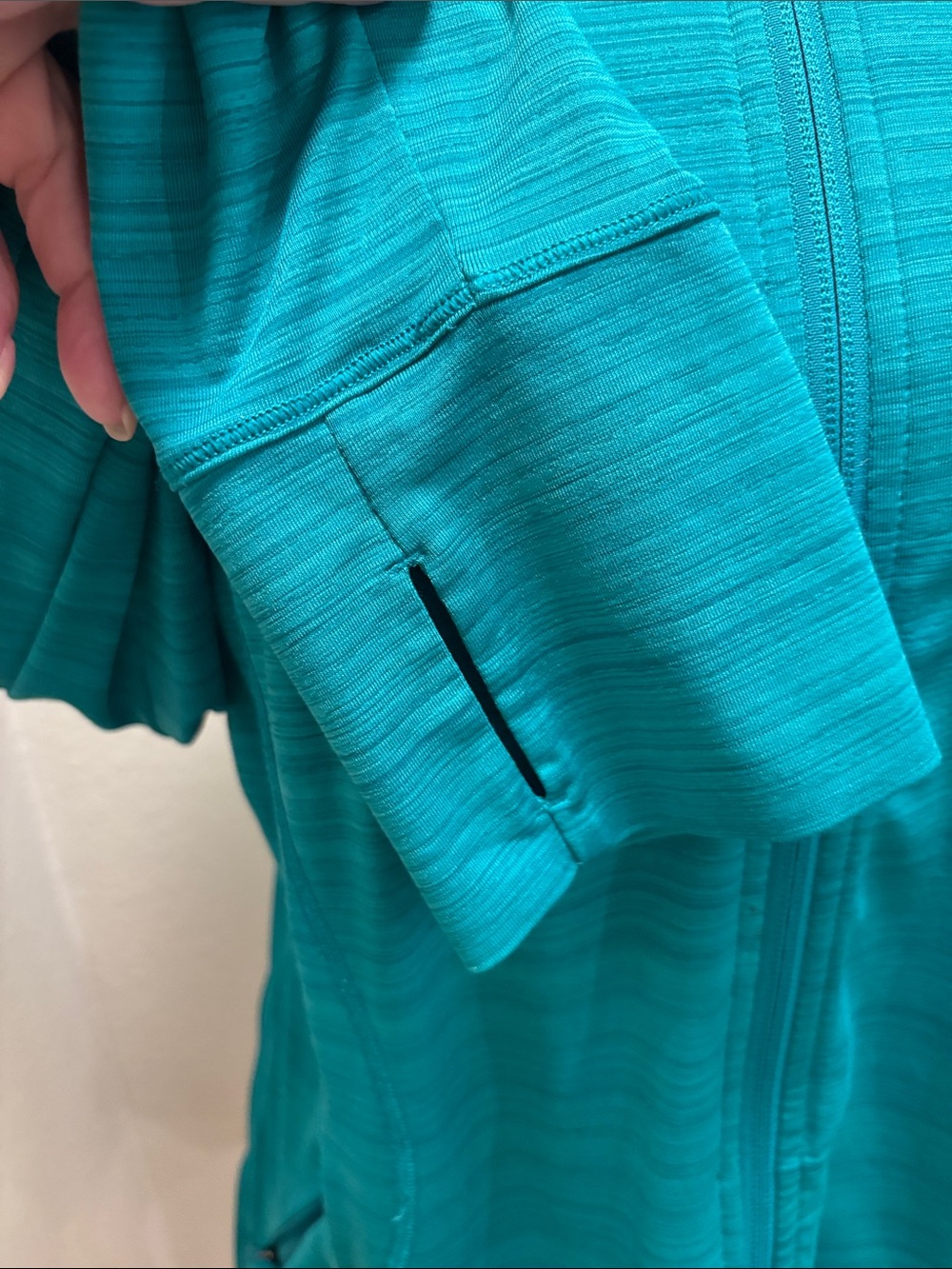 Athleta Teal Full-Zip Lightweight Hoodie - Picture 2 of 4